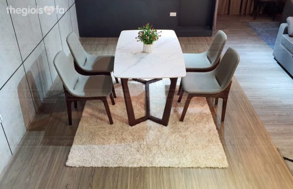 Bàn ăn Genoa mặt đá Ceramic cao cấp