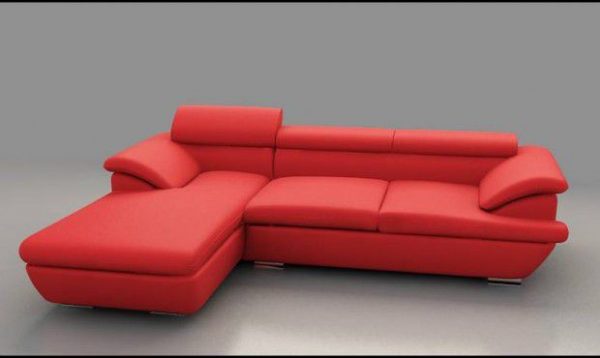 Sofa góc màu đỏ chữ L đầy tiện nghi và xa hoa cho phòng khách của bạn