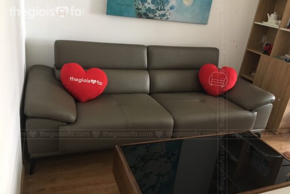 Giao hàng combo Sofa văng da Dorsten, bàn trà Suki mặt kính cho anh Thái tại Iris Garden – Mua sofa Quận Nam Từ Liêm