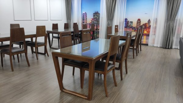 Bộ bàn ăn 8 ghế Henderson- bàn ăn gỗ óc chó